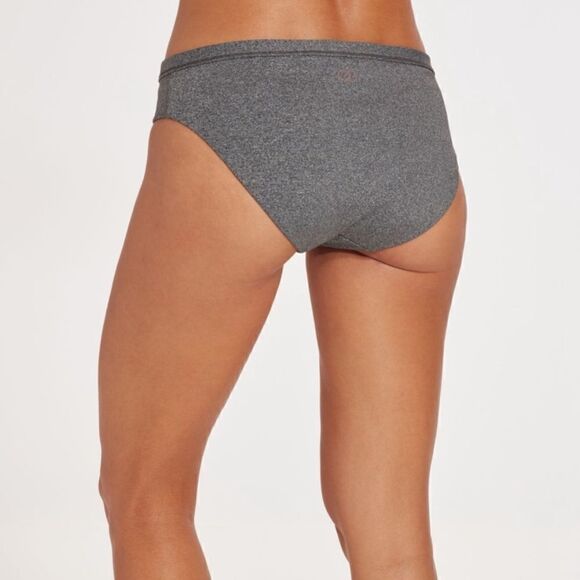 Calia Wide Banded Bikini Bottom Dark Heather Gray - Picture 4 of 8